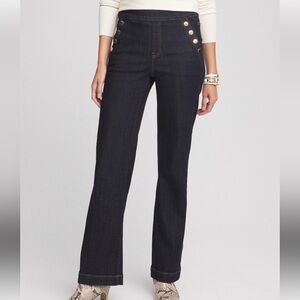 Chicos Pull-On Wide Leg Jean
